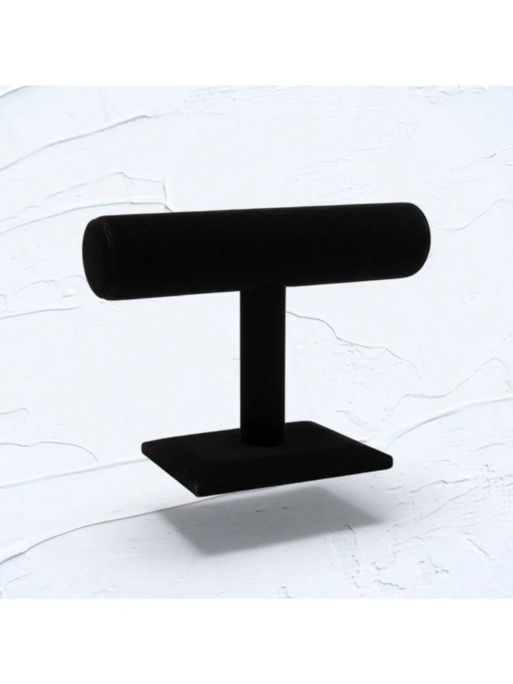 Elegant Black Velvet T-Bar Jewelry Display Stand for Bracelets & Watches
